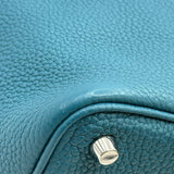 エルメス HERMES ピコタンロックPM □Q刻 ブルージーン シルバー金具 トリヨン レディース ハンドバッグ