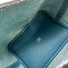 エルメス HERMES ピコタンロックPM □Q刻 ブルージーン シルバー金具 トリヨン レディース ハンドバッグ