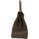 エルメス HERMES ケリー28 内縫い B刻 エトゥープ ゴールド金具 トゴ レディース ハンドバッグ