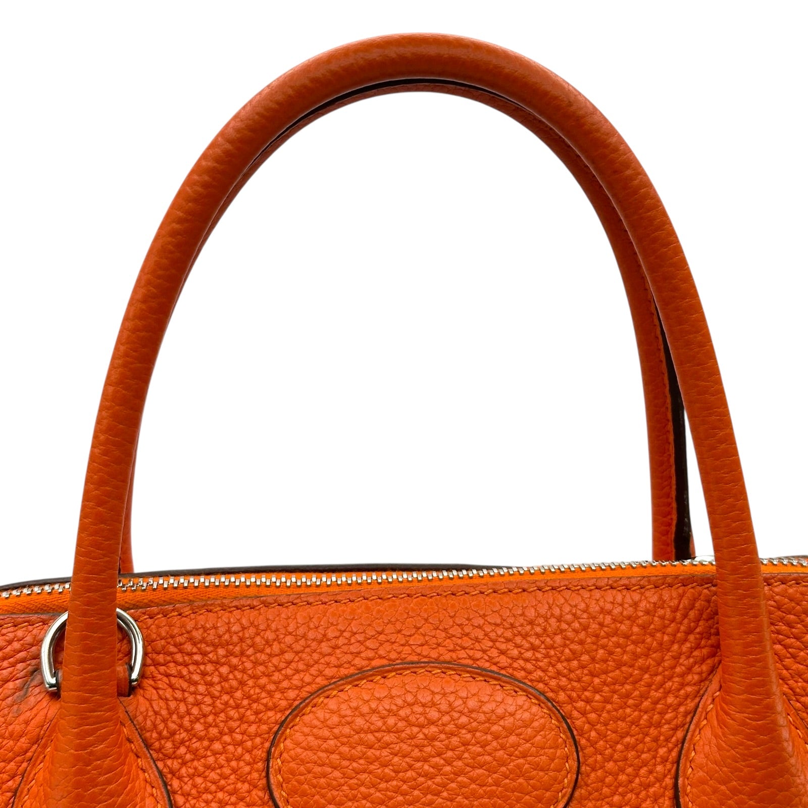 エルメス HERMES ボリード31 □R刻 オレンジ シルバー金具 トリヨン