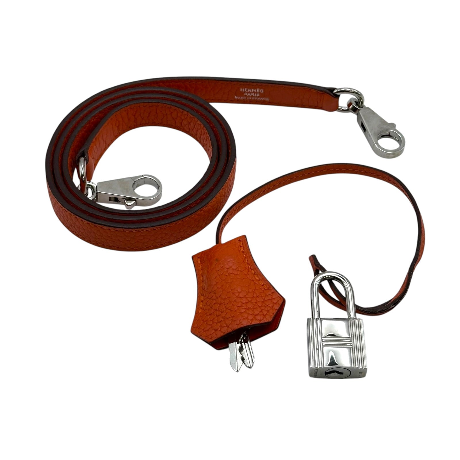 エルメス HERMES ボリード31 □R刻 オレンジ シルバー金具 トリヨン