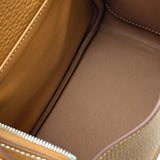 エルメス HERMES リンディミニ K刻 ゴールド シルバー金具 トリヨン レディース ショルダーバッグ