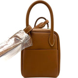 エルメス HERMES リンディミニ K刻 ゴールド シルバー金具 トリヨン レディース ショルダーバッグ