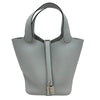 エルメス HERMES ピコタンロックPM K刻 ブルーグラシエ/シルバー金具 トリヨン レディース ハンドバッグ