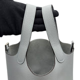 エルメス HERMES ピコタンロックPM K刻 ブルーグラシエ/シルバー金具 トリヨン レディース ハンドバッグ