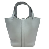 エルメス HERMES ピコタンロックPM K刻 ブルーグラシエ/シルバー金具 トリヨン レディース ハンドバッグ