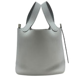 エルメス HERMES ピコタンロックPM K刻 ブルーグラシエ/シルバー金具 トリヨン レディース ハンドバッグ