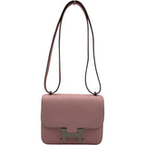 エルメス HERMES コンスタンス3 ミニ K刻 ローズサクラ シルバー金具 スイフト レディース ショルダーバッグ