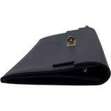 エルメス HERMES ケリーポケットロング W刻 ブルーサフィール シルバー金具/ゴールド金具 シェーブル レディース 長財布