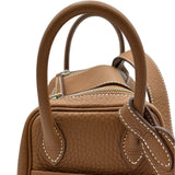 エルメス HERMES リンディミニ B刻 ゴールド シルバー金具 トリヨン レディース ショルダーバッグ