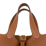 エルメス HERMES ピコタンロックPM C刻 ゴールド ゴールド金具 トリヨン レディース トートバッグ