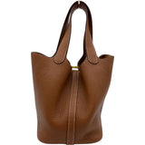 エルメス HERMES ピコタンロックPM C刻 ゴールド ゴールド金具 トリヨン レディース トートバッグ