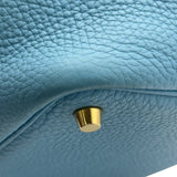 エルメス HERMES ピコタンロック PM C刻 ブルーアズール ゴールド金具 トリヨン レディース トートバッグ