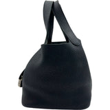 エルメス HERMES ピコタンロックPM D刻 ブルーインディゴ シルバー金具 トリヨン レディース ハンドバッグ