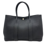 エルメス HERMES ガーデンパーティTPM U刻 ブラック/シルバー金具 ネゴンダ レディース トートバッグ
