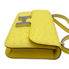 エルメス HERMES コンスタンス エラン W刻 リモンチェッロ/シルバー金具 オーストリッチ レディース ショルダーバッグ