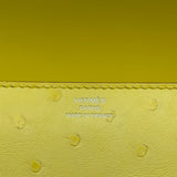 エルメス HERMES コンスタンス エラン W刻 リモンチェッロ/シルバー金具 オーストリッチ レディース ショルダーバッグ