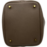 エルメス HERMES ピコタンロックMM Z刻 エトゥープ ゴールド金具 トリヨン レディース ハンドバッグ
