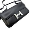 エルメス HERMES コンスタンス エラン K刻 ブラック/シルバー金具 ボックスカーフ レディース ショルダーバッグ