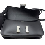 エルメス HERMES コンスタンス エラン K刻 ブラック/シルバー金具 ボックスカーフ レディース ショルダーバッグ