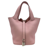 エルメス HERMES ピコタンロックPM K刻 ローズサクラ/シルバー金具 トリヨン レディース ハンドバッグ