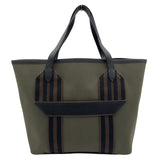 エルメス HERMES ピュールサングル U刻 カーキ シルバー金具 トワル ユニセックス ハンドバッグ