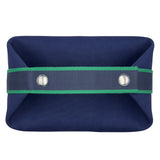 エルメス HERMES ブリッドアブラックGM ブルー シルバー金具 トワル レディース ハンドバッグ