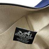 エルメス HERMES ブリッドアブラックGM ブルー シルバー金具 トワル レディース ハンドバッグ