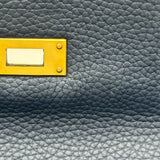 エルメス HERMES ケリー32 内縫い ▢R刻 ブルーサフィール ゴールド金具 トリヨン レディース ハンドバッグ