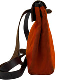 エルメス HERMES エールバッグTPM □H刻 オレンジ/レッド/ブラウン ゴールド金具 トワル/レザー　 ユニセックス ショルダーバッグ