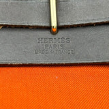 エルメス HERMES エールバッグTPM □H刻 オレンジ/レッド/ブラウン ゴールド金具 トワル/レザー　 ユニセックス ショルダーバッグ