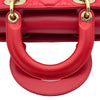 クリスチャン・ディオール Christian Dior レディディオール スモール レッド ゴールド金具 カナージュ/レザー レディース ハンドバッグ