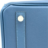 エルメス HERMES バーキン25 トリコロール K刻 ディープブルー/ブルーイドラ/ノワール エプソン レディース ハンドバッグ