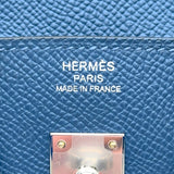 エルメス HERMES バーキン25 トリコロール K刻 ディープブルー/ブルーイドラ/ノワール エプソン レディース ハンドバッグ