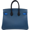 エルメス HERMES バーキン25 トリコロール K刻 ディープブルー/ブルーイドラ/ノワール エプソン レディース ハンドバッグ