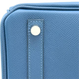 エルメス HERMES バーキン25 トリコロール K刻 ディープブルー/ブルーイドラ/ノワール エプソン レディース ハンドバッグ