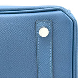 エルメス HERMES バーキン25 トリコロール K刻 ディープブルー/ブルーイドラ/ノワール エプソン レディース ハンドバッグ