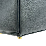 エルメス HERMES ケリー25 内縫い K刻 ブラック ゴールド金具 トゴ レディース ショルダーバッグ