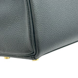 エルメス HERMES ケリー25 内縫い K刻 ブラック ゴールド金具 トゴ レディース ショルダーバッグ