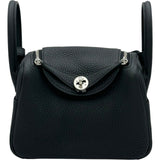 エルメス HERMES リンディミニ K刻 ブラック シルバー金具 トリヨン レディース ショルダーバッグ