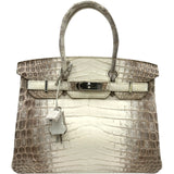 エルメス HERMES バーキン30 X刻 ヒマラヤ シルバー金具 ニロティカスマット レディース ハンドバッグ