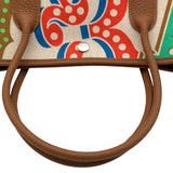 エルメス HERMES ガーデンパーティPM エレクトリック W刻 ブラウン シルバー金具 トワル レディース ハンドバッグ