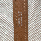 エルメス HERMES ガーデンパーティPM エレクトリック W刻 ブラウン シルバー金具 トワル レディース ハンドバッグ