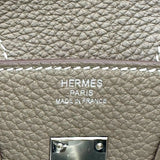 エルメス HERMES バーキン25 K刻 エトゥープ シルバー金具 トゴ レディース ハンドバッグ