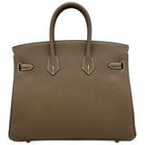 エルメス HERMES バーキン25 K刻 エトゥープ シルバー金具 トゴ レディース ハンドバッグ