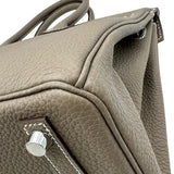 エルメス HERMES バーキン25 K刻 エトゥープ シルバー金具 トゴ レディース ハンドバッグ