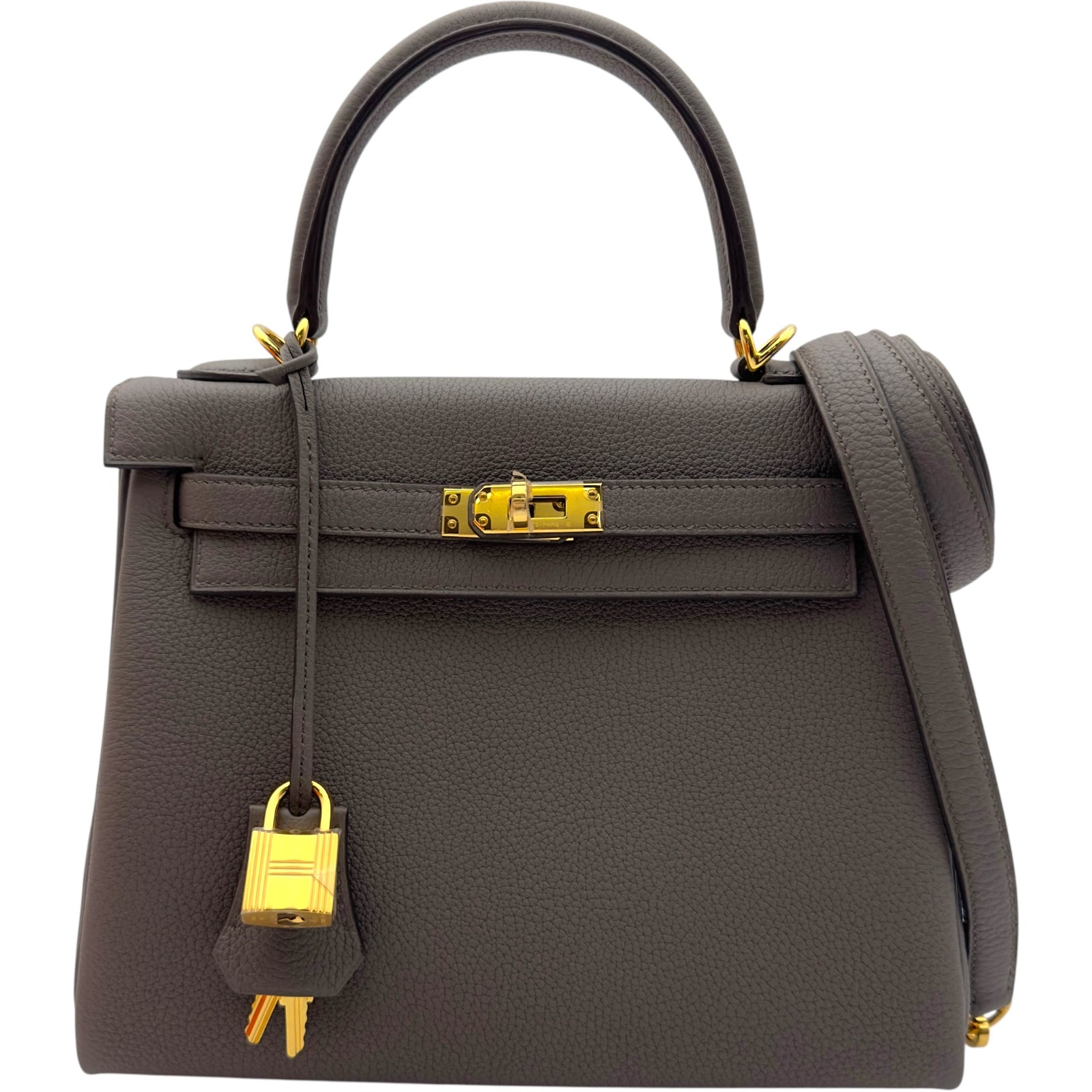 エルメス HERMES ケリー25 内縫い K刻 エタン ゴールド金具 トゴ