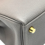 エルメス HERMES ケリー25 内縫い K刻 エタン ゴールド金具 トゴ レディース ハンドバッグ