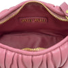 ミュウミュウ miu miu ワンダー マテラッセ ホーボー ミニバッグ 5BP078 ピンク ゴールド金具 ナッパレザー レディース ショルダーバッグ