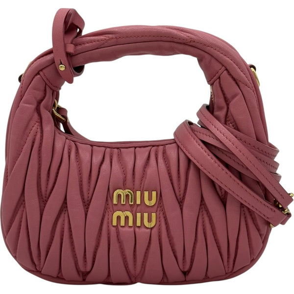 ミュウミュウ miu miu ワンダー マテラッセ ホーボー ミニバッグ
